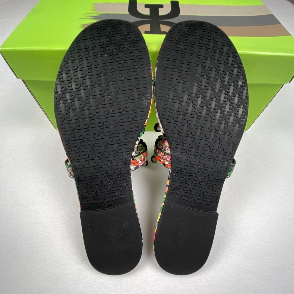 Sam Edelman Bay Tropical Floral Snakeskin Print Slide Sandals Womens Size 6.5 - Picture 7 of 7